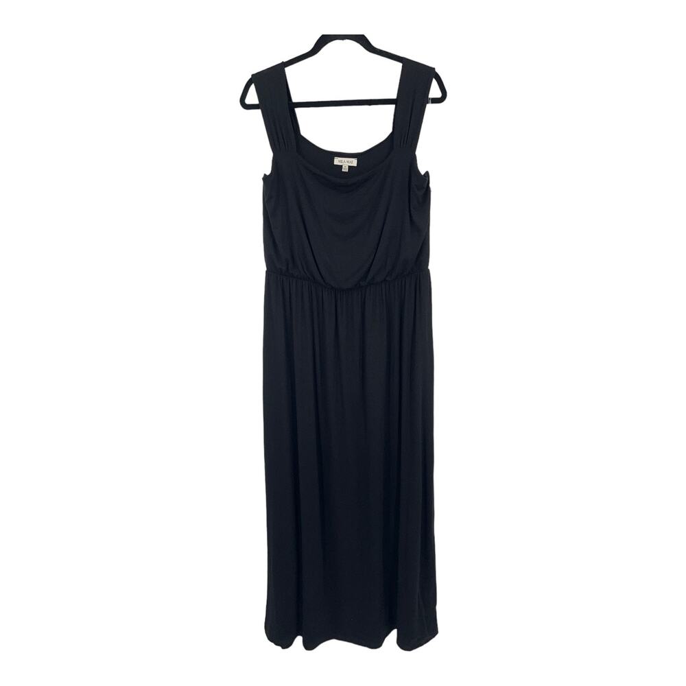 Mila Mae dress sleeveless knit stretch black size X-Large XL